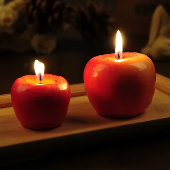 Kırmızı Elma Şekilli Aromaterapi Mumlar Lamba Düğün Hediyesi Ev Dekorasyon sevgililer Günü Noel Mum Lamba