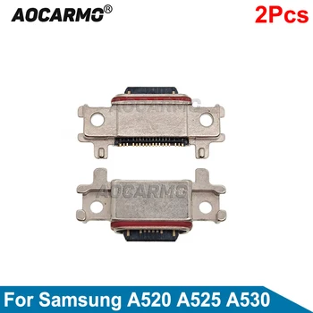 Aocarmo 2 Adet Samsung Galaxy A520 A525 A725 A530 USB şarj portu Konektörü Şarj Fişi Dock Kuyruk Jakı Yedek Parçalar