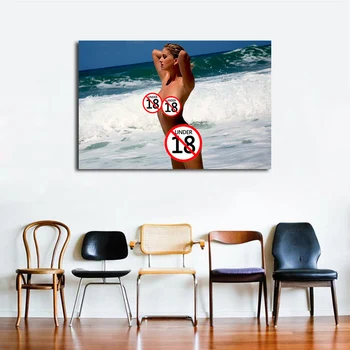 Seksi Kız deniz ıslak Vücut Posterler duvar sanat resmi HD Baskılar Tuval Boyama ev Oturma odası Dekor İçin