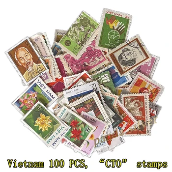 Vietnam 100 ADET Farklı Posta Pulu, Rastgele Karışık Damga ile Kullanılan Posta İşareti, CTO Damga, Hediye Posta Damgası Koleksiyonu için