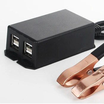DC Güç Adaptörü akü maşası 12V Araç USB cep telefonu şarj cihazı 4 Port Otomatik Tanımlama Şant Şarj B36B