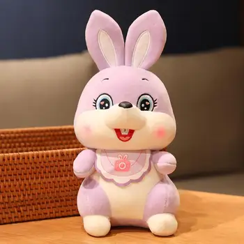 Tavşan peluş oyuncak 28cm Zarif Oturma Duruşu Rahat Dokunmatik Tavşan Doldurulmuş Hayvan Bebek Peluş Yastık Süs çocuk oyuncağı Hediye
