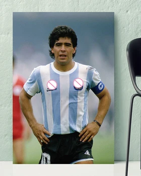 03 Dekorasyon Efsane Diego Armando Maradona Futbol Süper Yıldız Büyük İpek Kumaş Poster sanat dekoru Kapalı Boyama Hediye