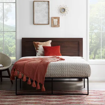 Dinlenme Cenneti Klasik Ahşap Başlık, Kraliçe, Rustik Maun yatak odası mobilyası Başlıkları Sunta İnanılmaz Derecede Dayanıklıdır