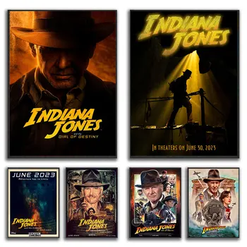 Indiana Jones Ve Kız Kader Posteri Disney 2023 Yeni Film Tuval Boyama Resimleri için Oturma Odası Sanat Ev Dekorasyon