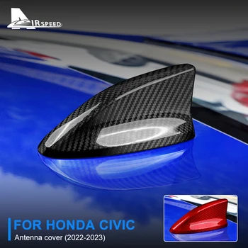 1 adet Honda Civic 11th 11gen 2022 2023 Marka Yeni Gerçek Sert Karbon Fiber Çatı Anteni Anten Sinyal Kapağı Sticker Aksesuarları
