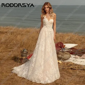 RODDRSYA 2023 Romantik Sevgiliye Bir Omuz düğün elbisesi Zarif Tül Kıvılcım gelinlikler Seksi Kolsuz Robe De Mariée