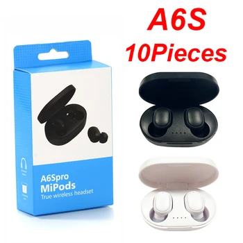 10 ADET A6S TWS Toptan Bluetooth Kulaklık kablosuz kulaklıklar Kulaklıklar Mikro Handsfree Kulaklık PK Y50 Y30 Renk Karıştırabilir
