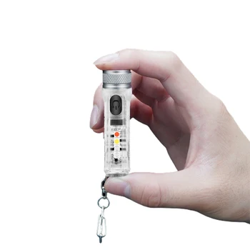 El feneri Anahtarlık Mini USB şarj edilebilir el feneri USB şarj edilebilir led lamba ışık el feneri küçük cep kalem ışık kasırga