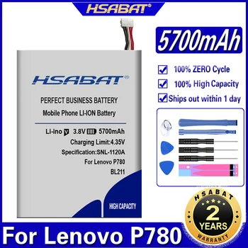 HSABAT BL211 5700 mAh lenovo için batarya P780