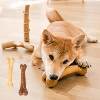 Kemik Azı Dişleri Dayanıklı Köpek Çiğnemek Oyuncaklar Küçük Orta Köpekler için Shiba Inu Corgi Diş Temiz Oyuncak Evcil hayvan aksesuarları ürünleri para cachorro