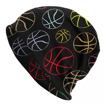 Renkli Basketbol Oyuncusu Kaput Şapka Örgü Şapkalar Hip Hop Sepet Topları Skullies bere Unisex Sıcak Termal Elastik Kap