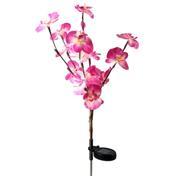 Güneş Orkide Lamba Avlu Dekorasyon Orkide Ağacı Şube Lamba Simülasyon Çiçek Çim Akıllı ampuller ile Çalışan 100w