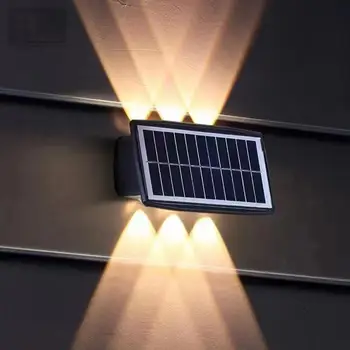 Güneş Duvar Lambası Yüksek Parlaklık Otomatik Şarj LED Bahçe Lambası IP65 Su Geçirmez Otomatik Açık / Kapalı Duvar Lambası Yard Çit led ışık