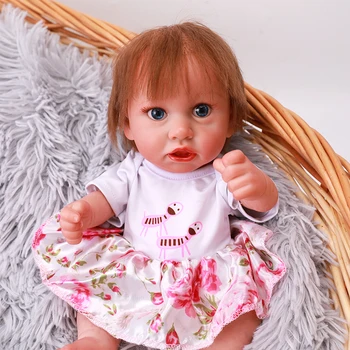 12 İnç Mini Yeniden Doğmuş Bebek Bebek 30 CM El Yapımı Sevimli Yenidoğan Bebek Bebek Tam Vinil Bonecas Oyuncak Blues Gözler doğum günü hediyesi