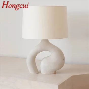 Hongcui Beyaz Yaratıcı Masa masa lambası Çağdaş Reçine led ışık Ev Oturma Yatak Odası Dekorasyon için