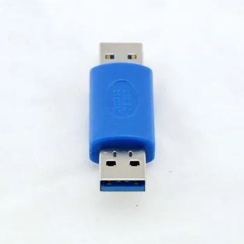 100 adet / grup USB 3.0 A Erkek A Erkek Adaptör Konnektör Genişletici Cinsiyet Değiştirici Dönüştürücü Desteği Veri Senkronizasyonu ve Şarj