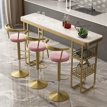 İskandinav Ticari bar masası s Ev Balkon Duvara Karşı Uzun Masalar Süt Çay Dükkanı Cafe Yüksek bar masası ve Sandalye Kombinasyonu