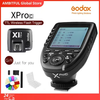 Godox Xpro-C E-TTL II 2.4 G X Sistemi Kablosuz Kontrol Uzaktan Tetik ile X1R-C Denetleyici Alıcı için uyumlu Canon Flaş