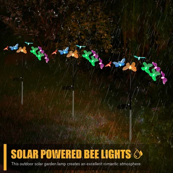 Kelebek güneş dekoratif yolu peyzaj ışıkları su geçirmez yolu Yard ışıkları dayanıklı kolay kurulum salıncak ev bahçe için