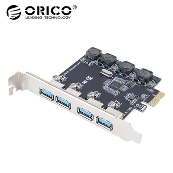 4 Port PCI-E USB 3.0 HUB PCI Express Genişletme Kartı Adaptörü 5 Gbps Hız Üst Masaüstü Bilgisayar Bileşenleri İçin Yeni