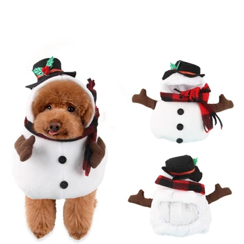 Cadılar bayramı Yeni Kardan Adam Kostümleri Köpekler ve Kediler Komik Kostümler Pet Dik Kostümleri Cosplay Kedi Aksesuarları Komik Ropa Para Gatos