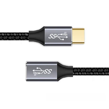 Chenyang CY USB-C USB 3.1 Tip-C Erkek Kadın Uzatma Veri Kablosu 10Gbps 100W Kol ile Dizüstü Telefon için