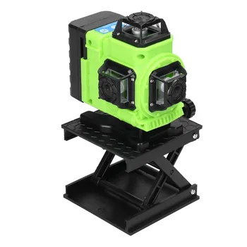 Lazer Seviyesi 16 Satır 4D Seviyesi Yeşil Çizgiler 3° Kendinden Tesviye Makinesi 360 Çok Yönlü Zemin Duvar Sticker Ev Geliştirme Aracı