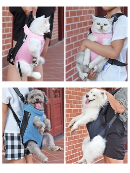 Sıcak satış yeni evcil hayvan sırt çantası dışarı çıkmak taşıma çantası göğüs köpek kedi bisiklet sırt çantası nefes büyük boy ağır pet 40 pound içinde