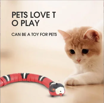 Akıllı Algılama Yılan Otomatik Kediler Oyuncaklar USB Şarj Aksesuarları Yavru Oyuncaklar Evcil Köpekler İçin Oyun Oyuncak İnteraktif Kedi Oyuncak