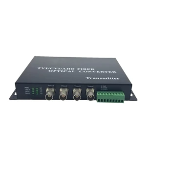 4 kanal HD 1080 P TVI / CVI / AHD RS 485 veri fiber video dönüştürücü SM FC