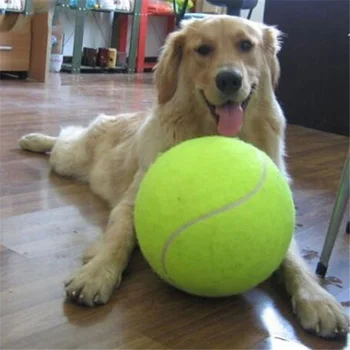 9.5 İnç Köpek Tenis Topu Dev Pet Oyuncak Tenis Topu Köpek Çiğnemek Oyuncak İmza Mega Jumbo Çocuklar Oyuncak Top Evcil Hayvan Malzemeleri İçin .