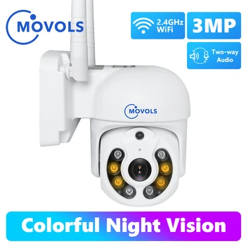 MOVOLS 3MP 5MP IP Kamera Akıllı İzleme Kablosuz İki Yönlü Ses PTZ Açık Su Geçirmez Video Gözetim CCTV Güvenlik Kamera