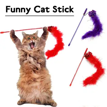 Tease Kedi Sopa Premium Pet İnteraktif Oyuncak Renkli Türkiye Tüyleri Tease Kedi Sopa İnteraktif Pet Oyuncak Kedi Oyun Oyuncak