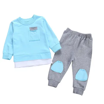 Rahat çocuk giysileri uzun kollu T-shirt +çocuk Pantolon Boys ' clothing Unisex giyim setleri