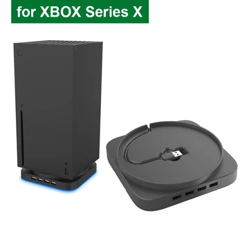 Oyun Konsolu Dikey Braket Oyun Oyuncu Standı Xbox Serisi X Oyunları Ana Bilgisayar Tabanı İle 4 Port USB 2.0 Hub Dağı Cradle Dock