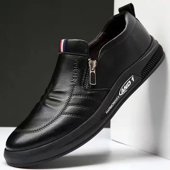 Erkek deri ayakkabı erkek 2023 Yeni Nefes İş Elbise erkek Büyük Boy Ayakkabı günlük erkek ayakkabısı Zapatos De Hombre