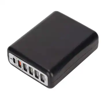 Akıllı Telefonlar için USB Şarj Hub 6 Port Masaüstü Şarj Cihazı Tüm Yuvarlak Koruma
