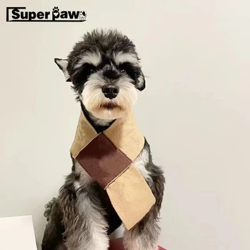 Moda Pet Köpek Tasarımcı boyun eşarbı Ayarlanabilir Bandana Kravat Atkısı Aksesuarları Küçük Orta Köpekler İçin Schnauzer GKC111