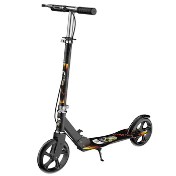 Kampüs şehir yetişkin iki tekerlekli hareketlilik scooter 8 inç katlanır pedallı scooter seyahat