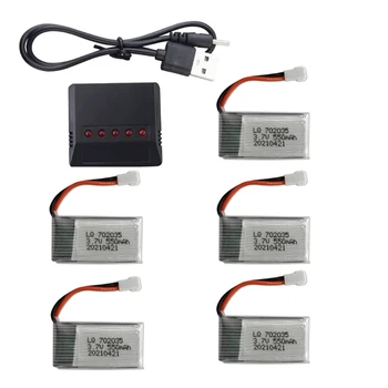 5 in 1 Şarj ile 5x3. 7 V 550 mAh Li-Po Piller ve USB kablosu için SYMA Q11 H99W Damla Nakliye