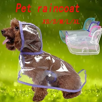 Evcil Hayvanlar İçin su geçirmez Ve Şık PU Şeffaf Yağmurluk Küçük Ve Orta Boy Köpek İki bacaklı Köpek Yeni Kedi Yağmurluk
