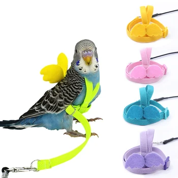 Ayarlanabilir Papağan Kuş Koşum Tasma Seti Anti-bite Eğitim Koşum Papağanlar İçin Açık Uçan Halat Papağanının Küçük Kuşlar