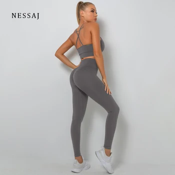 Dikişsiz Yoga Sutyen pantolon seti Seksi Koşu spor Sutyeni Yüksek Bel Spor Tayt egzersiz kıyafetleri Kadınlar için Açık spor elbise