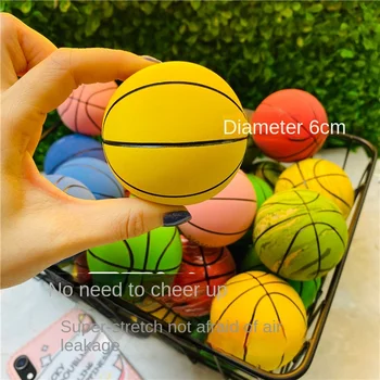 6cm ultra yüksek elastik mini kauçuk basketbol dekompresyon içi boş elastik top pet eğitim oyuncak top