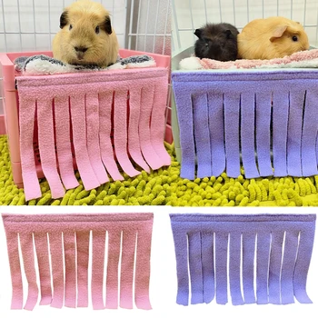 Küçük Evcil Hayvan Çadırı Hideout Gine Domuz Hamster Kirpi Püskül Şerit Hamak Perde Küçük Hayvanlar Gine Domuz Aksesuarları