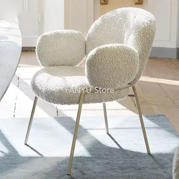 Modern Rahatlatıcı yemek sandalyeleri Minimalist Tasarım Yaratıcı Lüks yemek sandalyeleri Ev Silla Comedor Balkon Mobilyaları WZ50DC