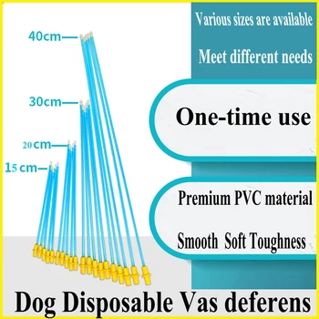 50 Pcs Pet Köpek Köpek Tek Kullanımlık suni Tohumlama Tüp Kateter Plastik Taze Meni Boru Vas Deferens Aracı Kliniği Malzemeleri