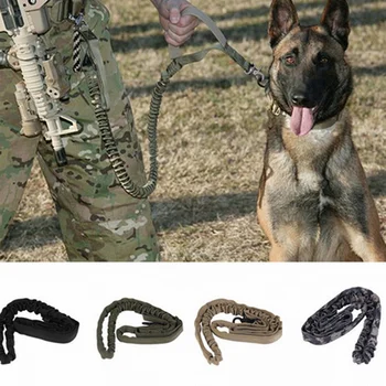 Ordu Taktik Köpek Tasma Naylon Bungee Tasmalar Pet Askeri Kurşun Kemer Eğitim koşu tasması Orta Büyük Köpekler İçin Alman Çoban