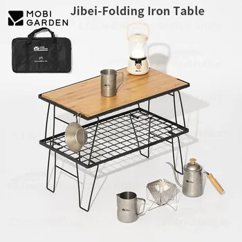 MOBİ BAHÇE kamp masası Taşınabilir Katlanır Demir Net Masa Rahat yemek masası Açık Piknik BARBEKÜ çay masası Ücretsiz saklama çantası